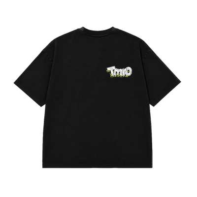 TmrO Campus Cropped Tee in black, front view