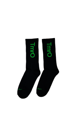 TmrO Crew Socks in Black and Green