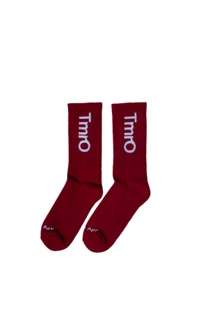 TmrO Crew Socks in Burgundy